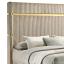 Beige Wingback Bed