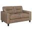 Brown Track Arm Loveseat