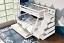 White Bunk Bed with Trundle