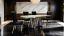 Chrome Dining Table with Silver/Black Chair
