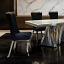 Chrome Dining Table with Silver/Black Chair