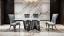 Chrome Dining Table with Silver/Gray Chair