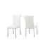 Silver/White Side Chair