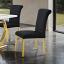 Gold/Black Side Chair