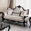Black/Off-White Loveseat