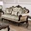Dark Cherry/Beige Loveseat 