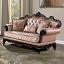 Dark Cherry/Light Brown Loveseat 