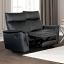 Black Manual Recliner Loveseat