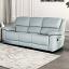 Powder Blue Sofa Manual Recliner