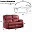 Red Loveseat Dimension