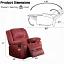 Red Recliner Dimension