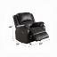 Black Recliner Dimension