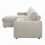 Beige Boucle Sectional Sofa