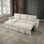 Beige Boucle Sectional Sofa