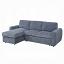 Blue Boucle Sectional Sofa