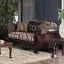 Light Brown/Dark Brown Loveseat