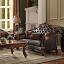Two-Tone Dark Brown Loveseat