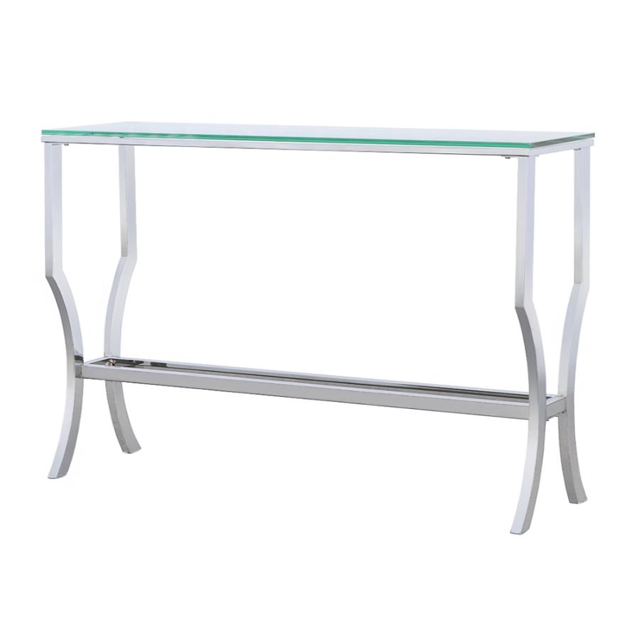 Saide Rectangular Glass Top Entryway Console Table - Thumbnail 5