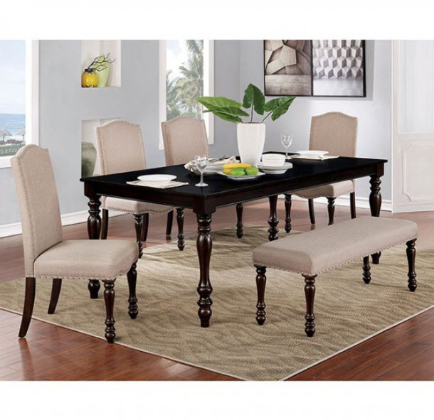 Happy Homes Hh2325 Modern Rectangular Espresso Finish Dining Table