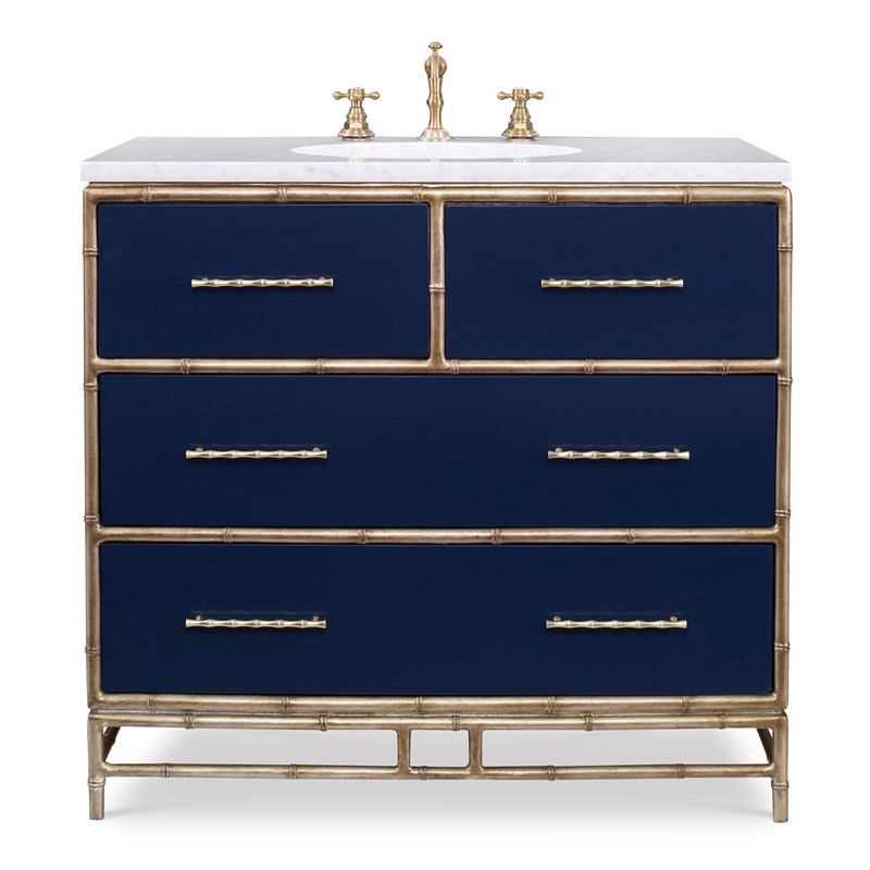38" Chinoiserie Sink Chest Bathroom Vanity