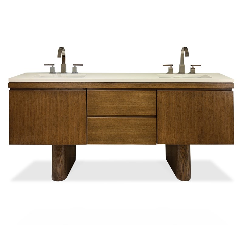 72" Bower Double Sink Chest Bathroom Vanity