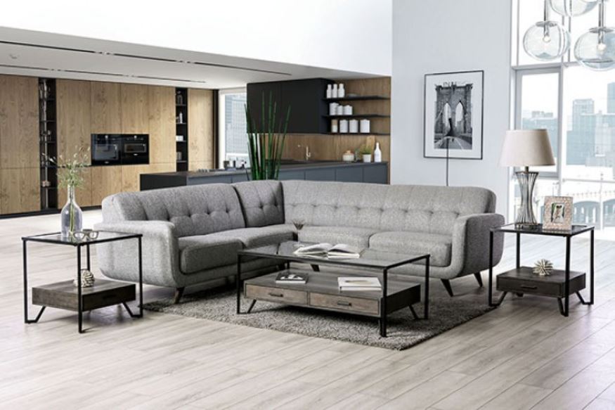 Dresden Biscuit Tufting Sectional Sofa 
