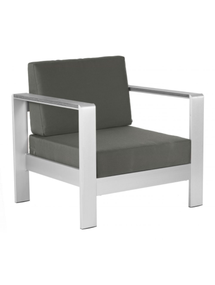 Cosmopolitan Cushioned Patio Arm Chair Dark Gray