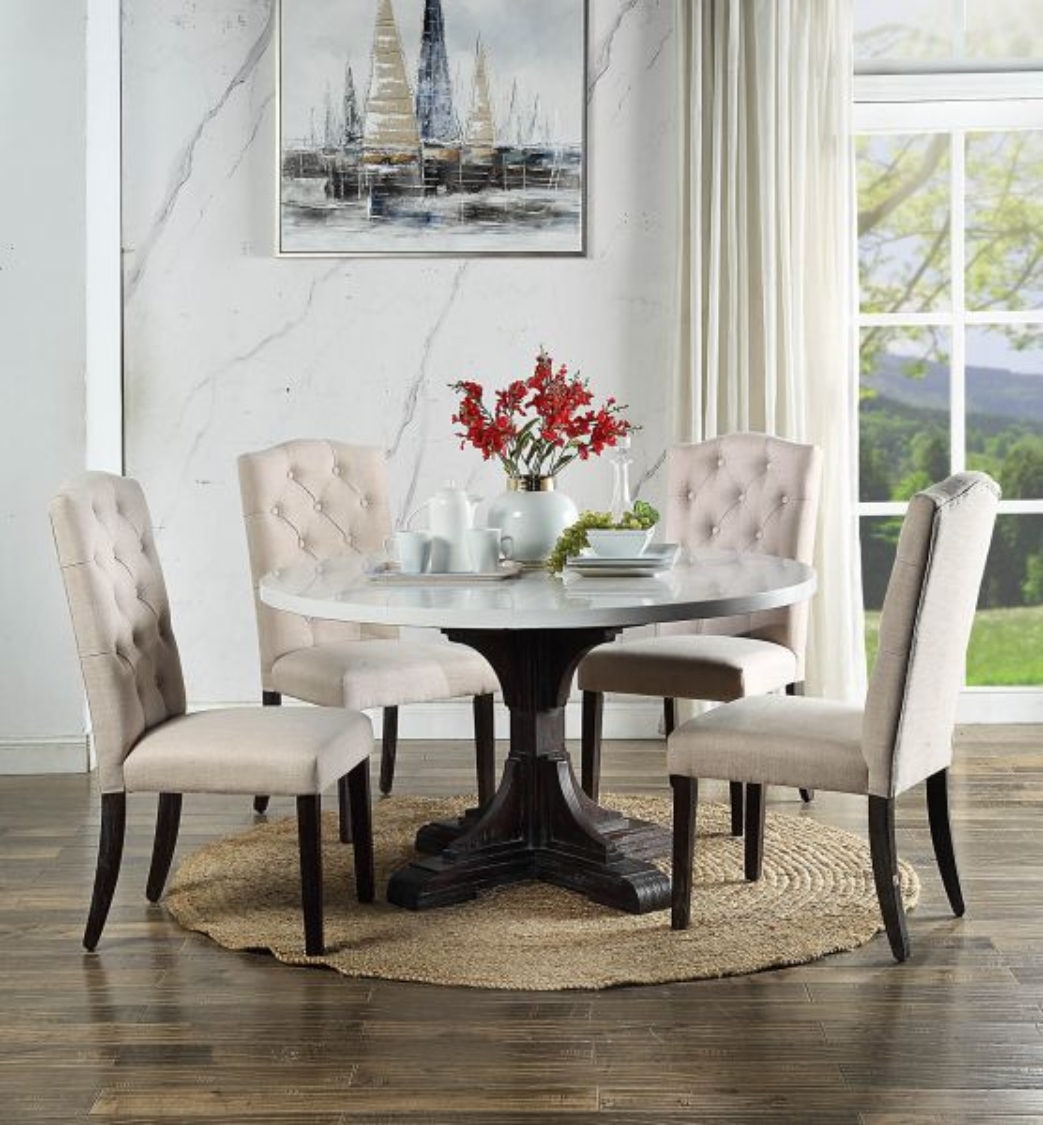 Gerardo Round Marble Top Dining Table