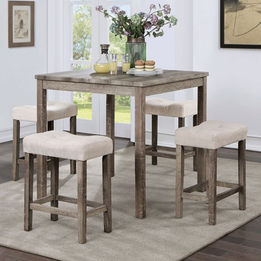 Torrean 5 Piece Counter Height Dining Table Set 