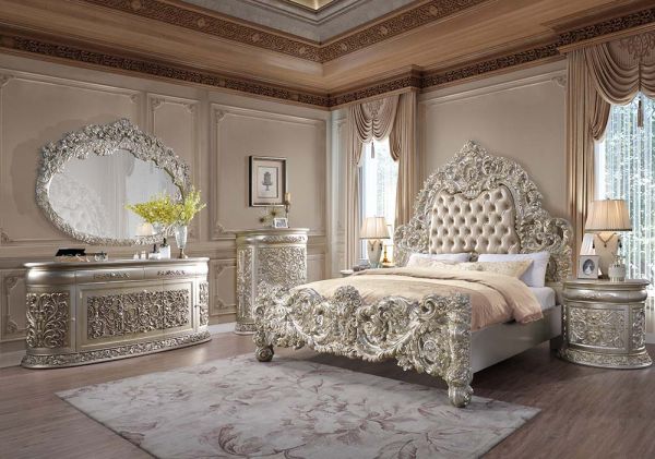 Sorina Tall Regal Headboard Victorian Style Eastern King Bed