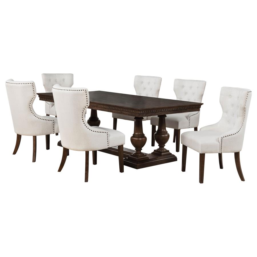 Ridgewell Rectangular Trestle Dark Oak Dining Table