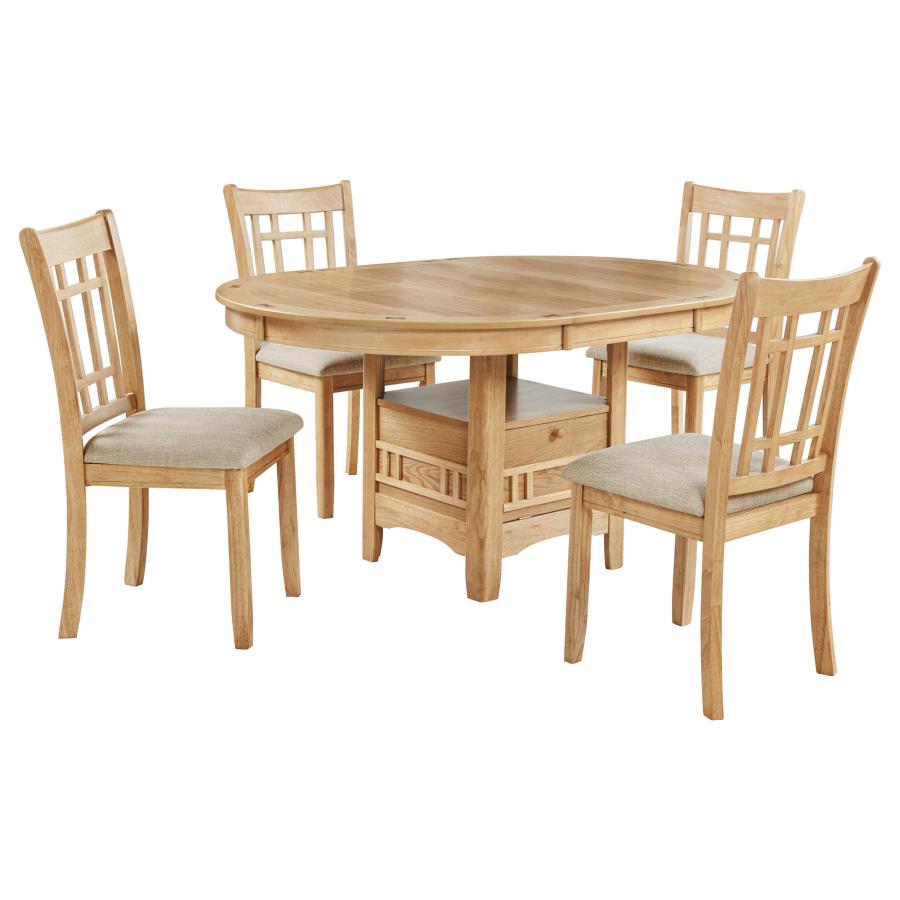 Lavon Oval Extension Leaf Light Oak Dining Table
