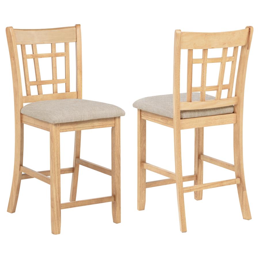 Lavon Light Oak Counter Chair Set of 2