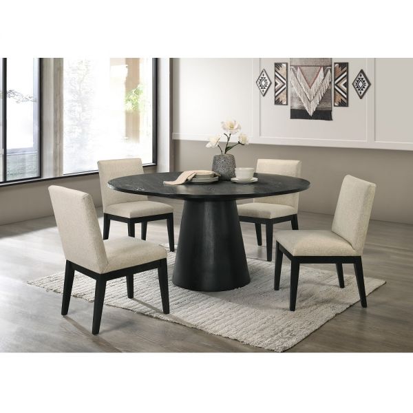 Froja Mid-Century Modern Round Dining Table