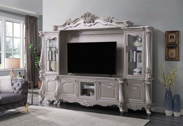 Bently Carved Floral Motifs Entertainment Center