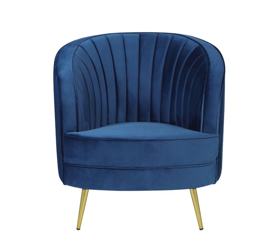 Sophia Upholstered Channel Tufted Barrel Accent Chair
