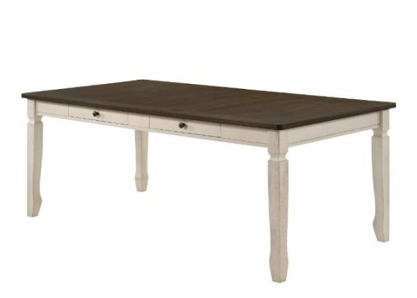 Fedele Traditional  Dining Table with Two Storage Drawers