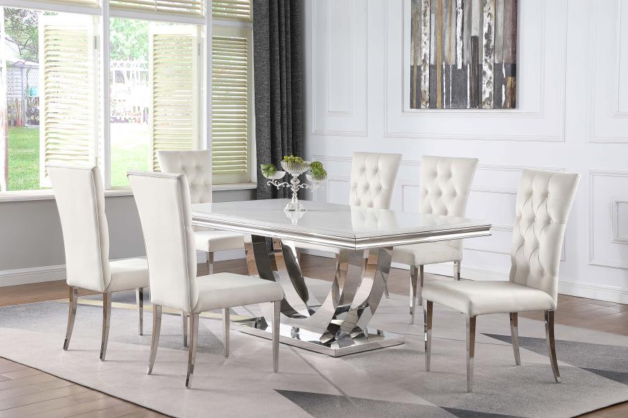 Kerwin Rectangular 71-inch Stone Top Dining Table