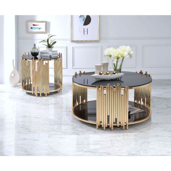 Tanquin Asymmetrical Metal Tubing Coffee Table
