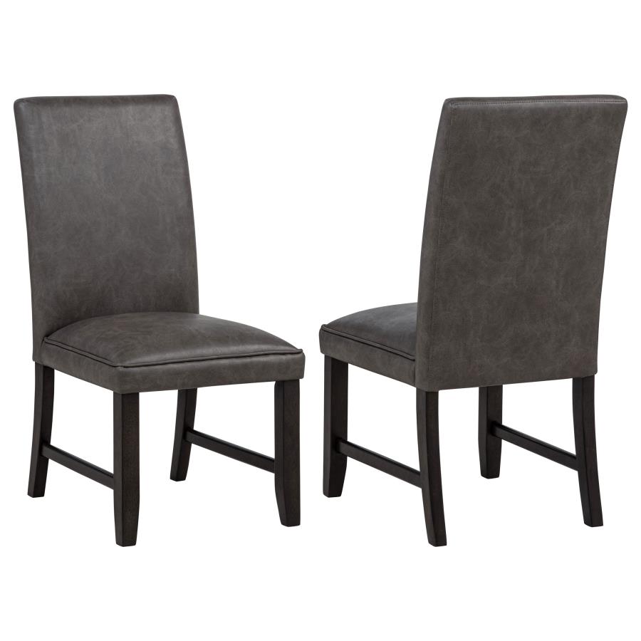 Averill Faux Leatherette Side Chair Set of 2
