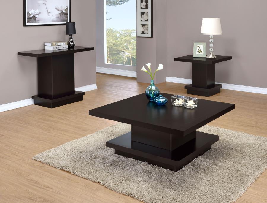 Reston Square Engineered Wood Coffee Table with Casters