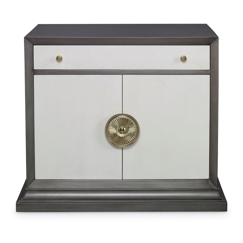 Soleil  Nightstand - Grey / Linen