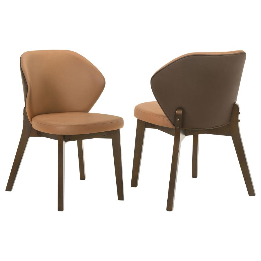 Randolph Butterscotch and Brown Side Chair Set of 2