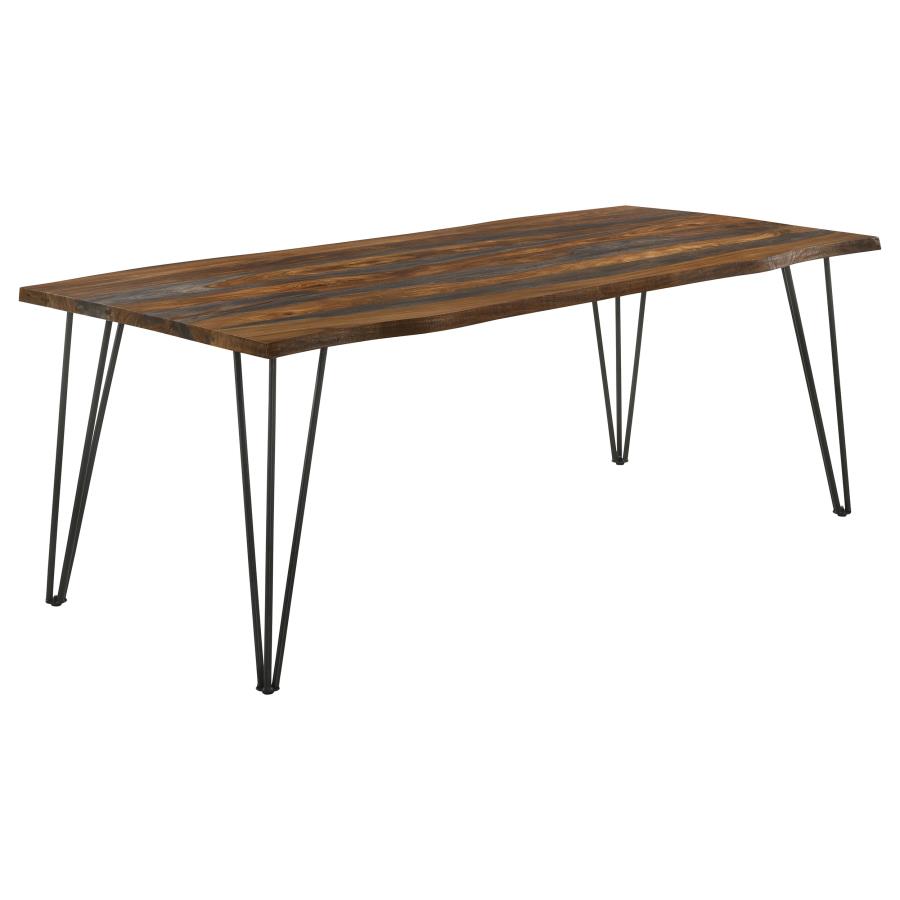 Neve 80-inch Live Edge Dining Table with Hairpin Legs
