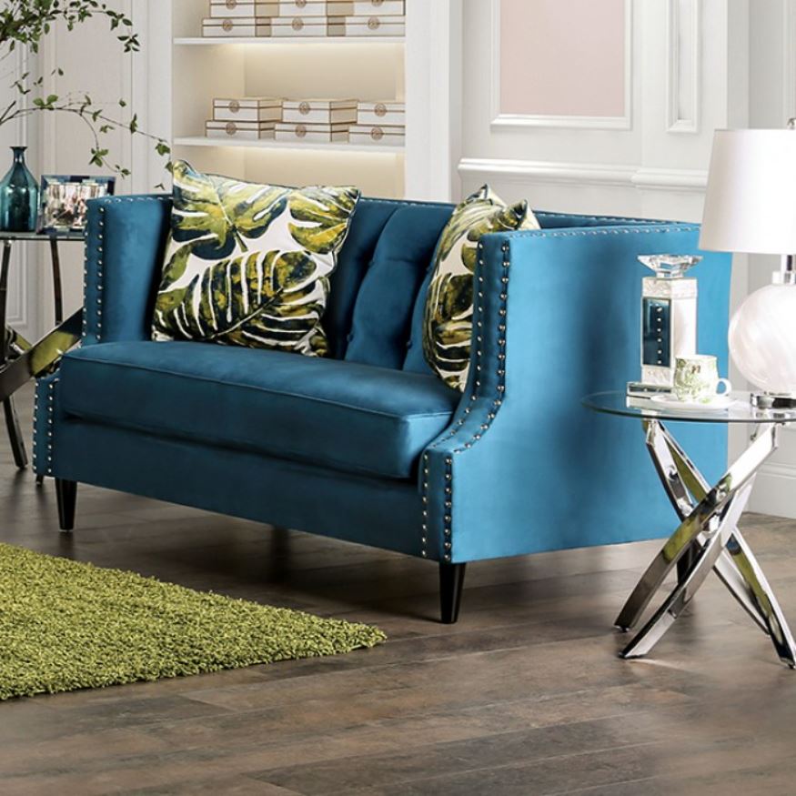 Azuletti Button Tufted Back Loveseat
