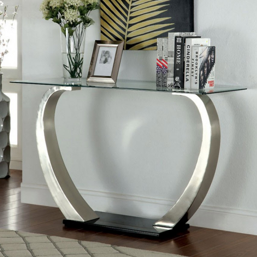 Roxo Curving Pedestal Sofa Table