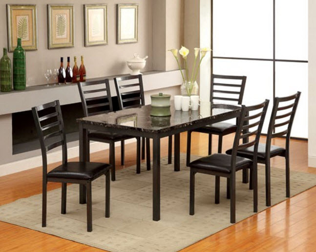 Colman 60" Faux Marble Table Top Dining Table