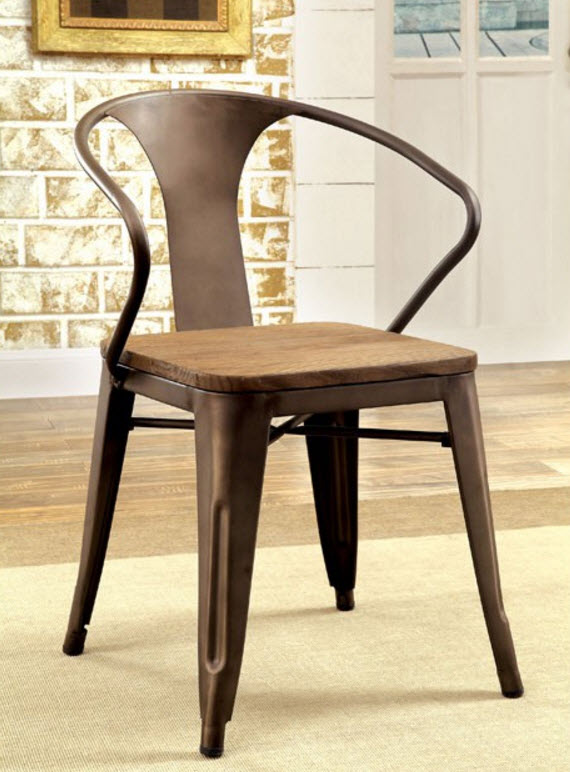 Cooper Industrial Inspired Side Chair Set of 2
