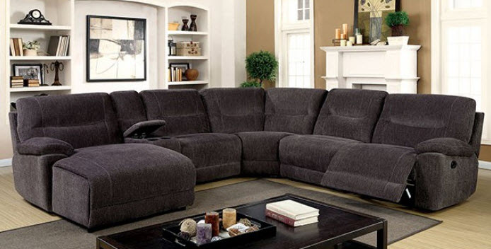 Zuben Transitional Sectional Reclining Sofa