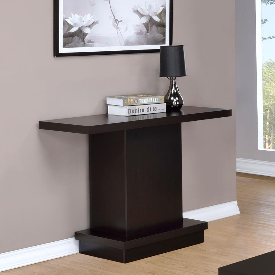 Reston Engineered Wood Pedestal Console Table